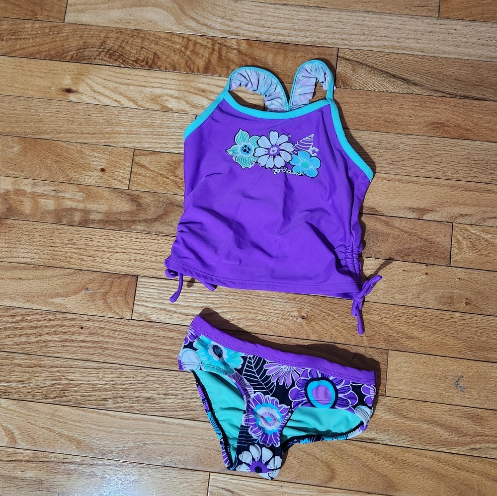Girl's Hawaiian flower bikini bathing swim suit